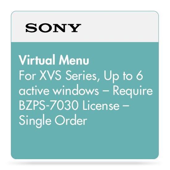 Picture of Sony VIRTUAL MENU BASE ADDITIONAL SOFTWARE